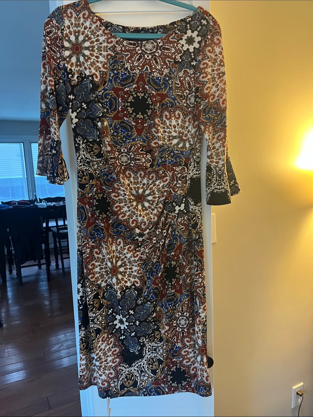 connected apparel Multicolor Paisley-Style Midi Dress